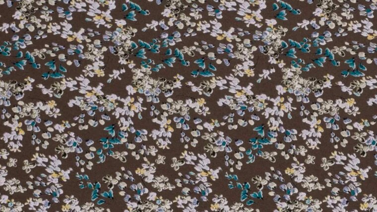 Koop voordelig Modieuze en trendy grijze viscose tricot met bloemen