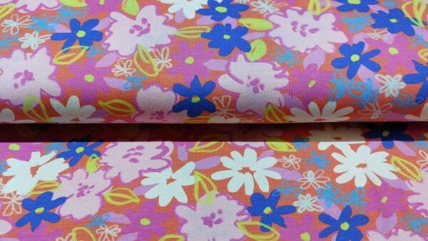Flower Power viscose tricot voordelig kopen
