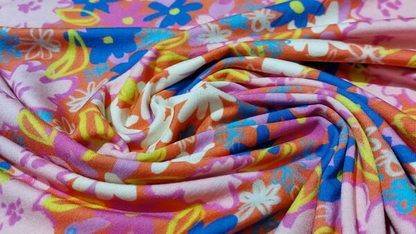 Goedkope Flower Power viscose tricot bestellen