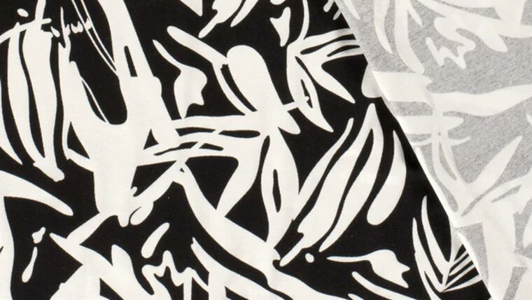 Prachtige Viscose jersey stof met abstracte figuren - wit bestellen