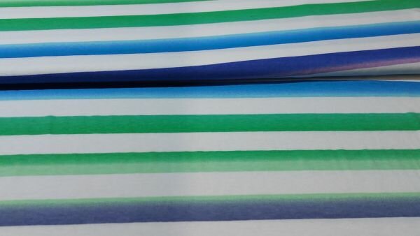 Goedkope Gestreepte tricot stof (wit, paars, groen en blauw) bestellen