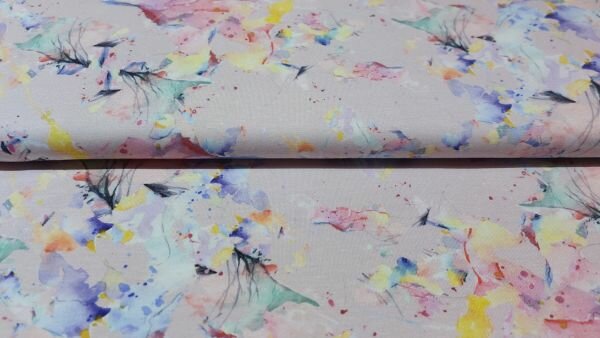 Katoen Tricot Stof met Bloemen &ndash; Lichtroze, Paars, Lila &amp; Meer kopen