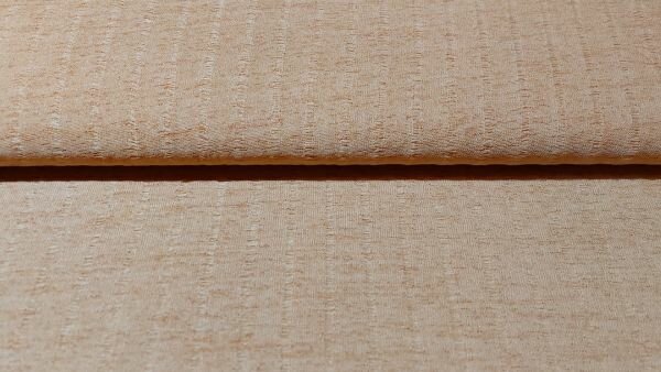 Okergele chiffon couponstof met ingeweven strepen
