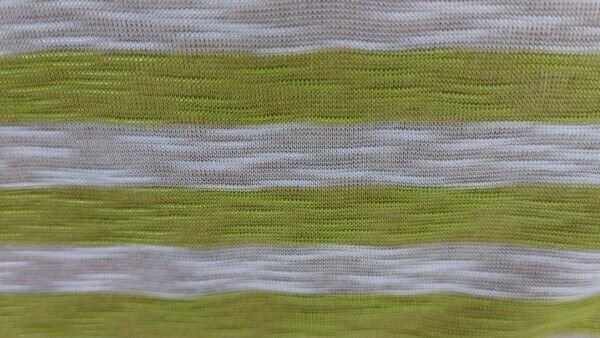 Witte chiffon met lime groene strepen