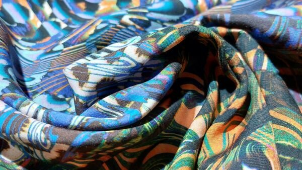 viscose stof met multiprint
