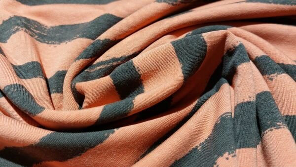 stretch tricot Poppy retro strepen