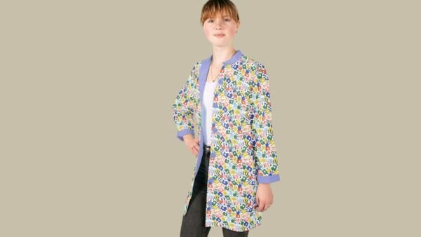 Kinderstof poplin katoen met verfhanden in meerdere kleuren