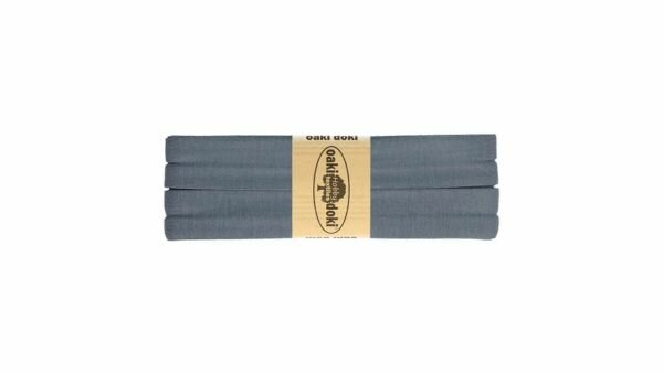 Oaki Doki - Jersey Tricot Biaisband 20mm 3m - 106 Blauw/Grijs