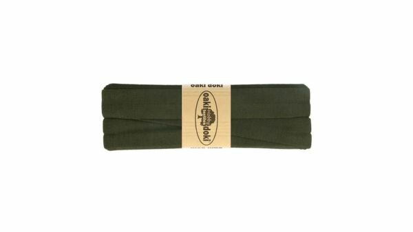 Oaki Doki - Jersey Tricot Biaisband 20mm 3m - 949 Donker Groen