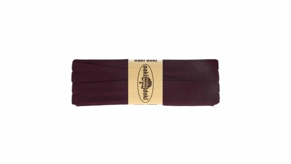 Oaki Doki - Jersey Tricot Biaisband 20mm 3m - 815 Bordeaux Rood