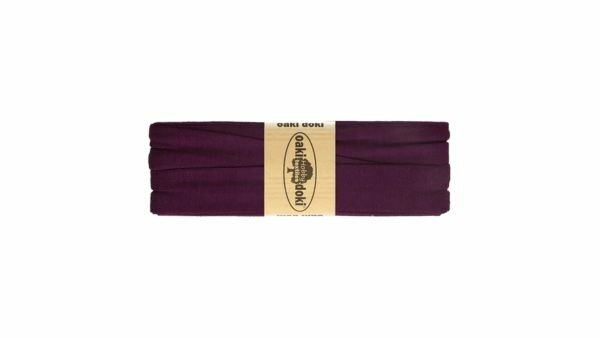 Oaki Doki - Jersey Tricot Biaisband 20mm 3m - 919 Wijn Rood