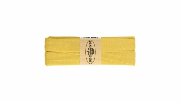 Oaki Doki - Jersey Tricot Biaisband 20mm 3m - 032 Oker Geel