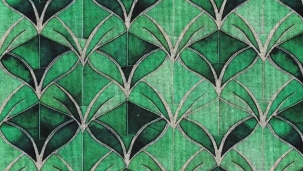 Groen digitale print Punta di Roma stof