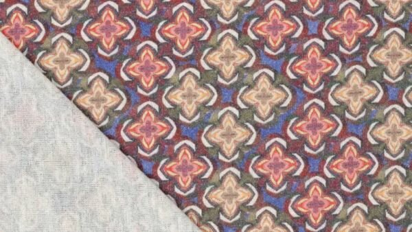 Digitale print stof Punta di Roma met stretch en lurex