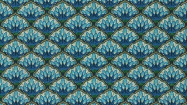 Blauw Roma Sparkle New Retro Punta di Roma stof