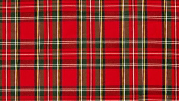 Rood geruite gabardine stof zonder stretch