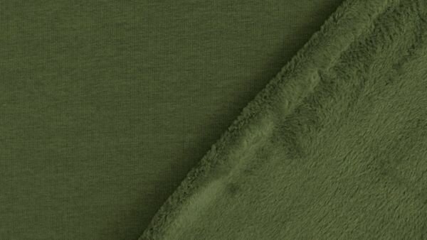 Alpenfleece army groen legergroen stof