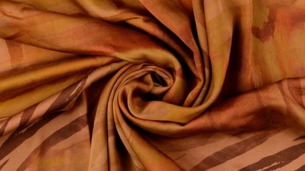 Soepele bruine viscose stof voor kleding