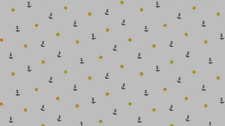 Licht grijze tricot stof met ankers kopen 