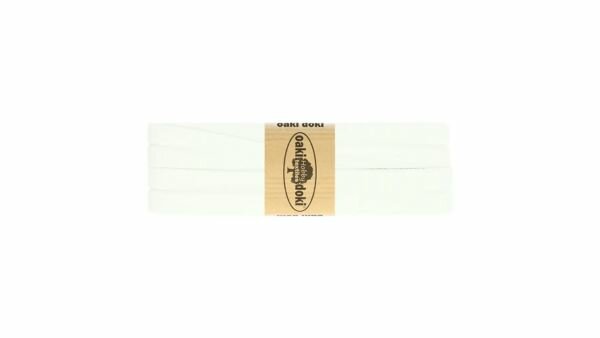 Oaki Doki - Jersey Tricot Biaisband 20mm 3m - 300 Wit