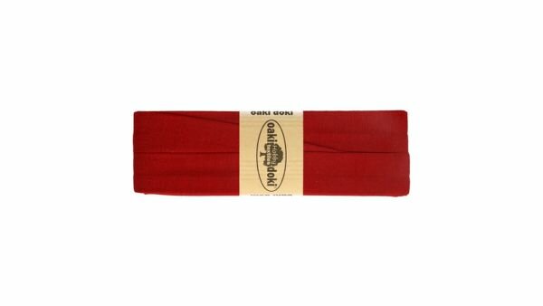 Oaki Doki - Jersey Tricot Biaisband 20mm 3m - 600 Rood