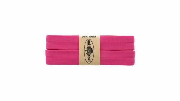 Oaki Doki - Jersey Tricot Biaisband 20mm 3m - 916 Fel Roze