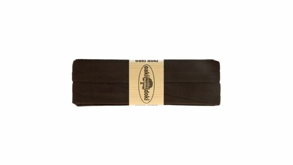 Oaki Doki - Jersey Tricot Biaisband 20mm 3m - 501 Donker Bruin