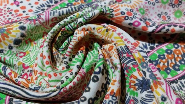 Detail paisley motief stretch viscose