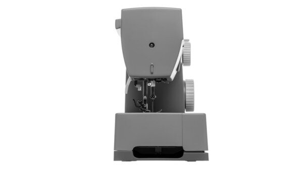 Singer 6335M zijaanzicht &ndash; metalen frame en vrij arm.