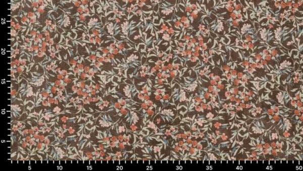Digi English Flowers corduroy stof met stretch