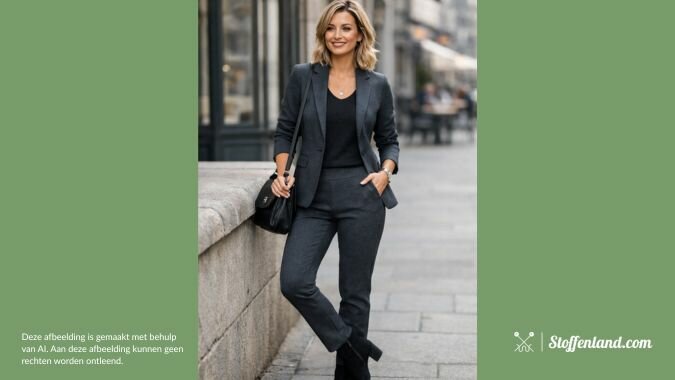 voorbeeld met grijze punty stof