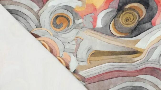 katoen elastaan jersey stof digi grey hues