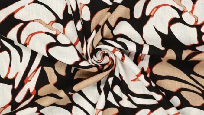 Lauren Natural Linen Slub viscose linnen stof oranje