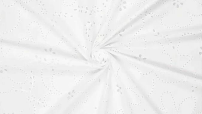 cotton voile met embroderie