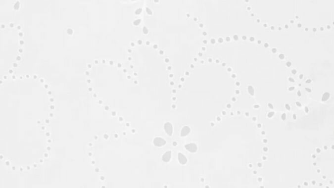 Puffy Cotton Voile katoenen stof met borduursel bloemen