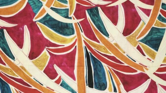 80% viscose 20% linnen zomerstof palmbomen motif