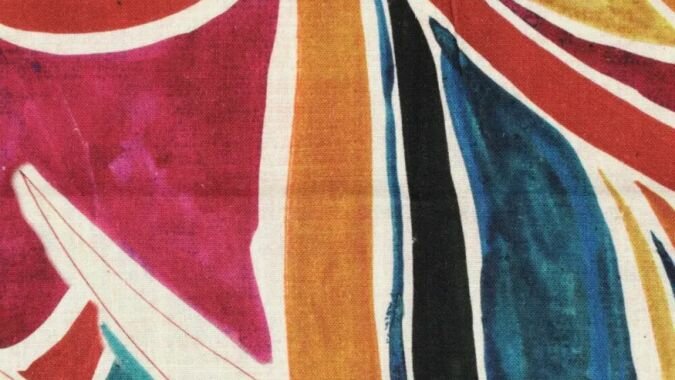 KLeurrijke viscose linnen zomerstof