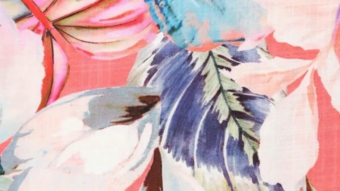 Viscose Twill Senja print stof voor jurken en blouses