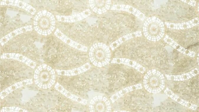 Grove embroidery stof katoen met tule look