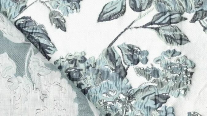 Liricio jacquard stof met luxe geweven structuur