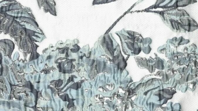 Jacquard modestof met elegante uitstraling