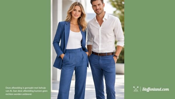 broekenstof blauw hoogwaardige kwaliteit