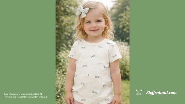 voorbeeld tshirt kinderkleding in babyrib