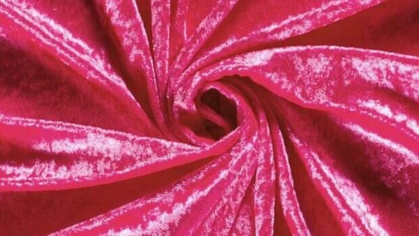 Fuchsia crushed Velours stof