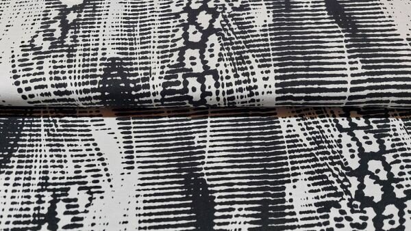 Zwart wit abstract bedrukte viscose jersey voordelig kopen