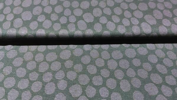 Zwarte viscose jersey met donker paarse cirkels kopen