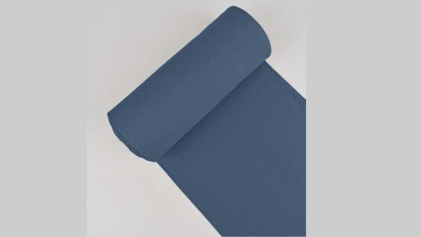 Boordstof jeans blauw rondgebreid 35 cm