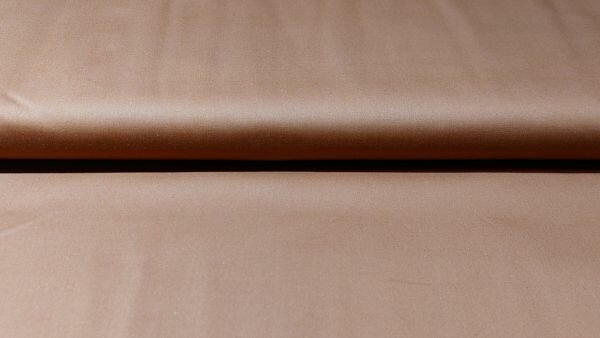 Bruine Rialto broekenstof met stretch en glans	