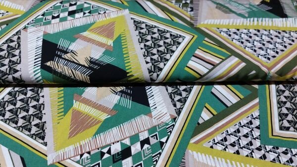 Patchwork viscose stof voor creatieve naaiprojecten