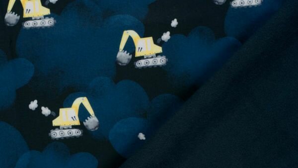 Digitale softshell stof graafmachines kinderkleding